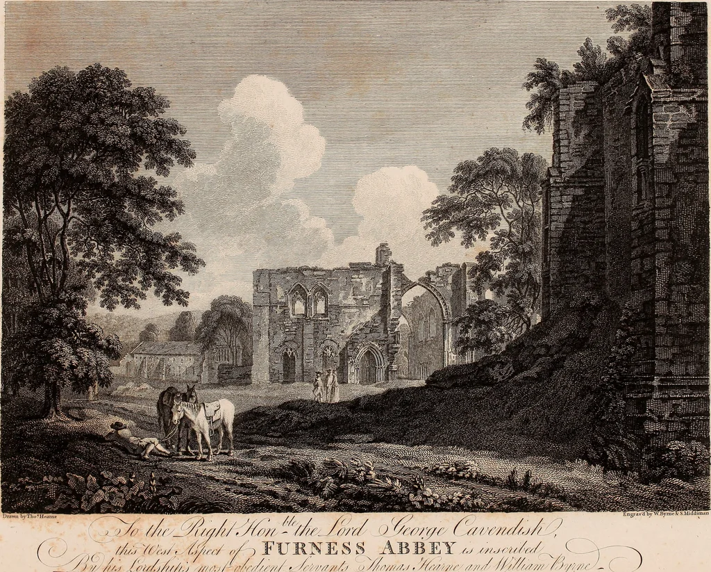 An illustration from Antiquities of Great Britain, : illustrated in views of monasteries, castles, and churches, now existing., 1807, leaf 36