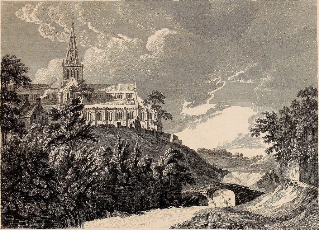 An illustration from Antiquities of Great Britain, : illustrated in views of monasteries, castles, and churches, now existing., 1807, leaf 68