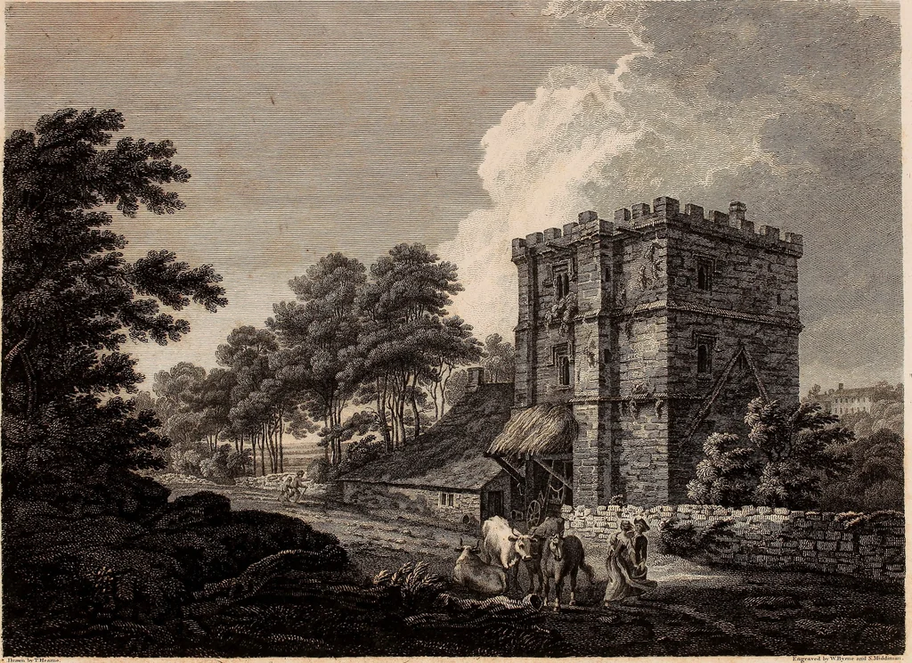 An illustration from Antiquities of Great Britain, : illustrated in views of monasteries, castles, and churches, now existing., 1807, leaf 72