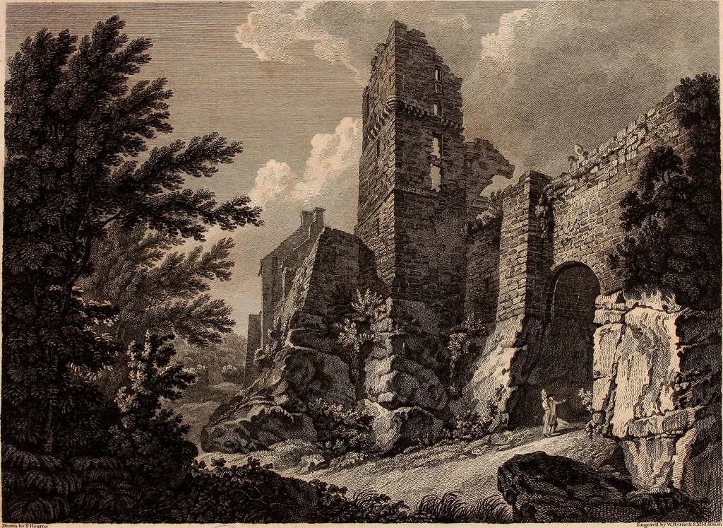 An illustration from Antiquities of Great Britain, : illustrated in views of monasteries, castles, and churches, now existing., 1807, leaf 92