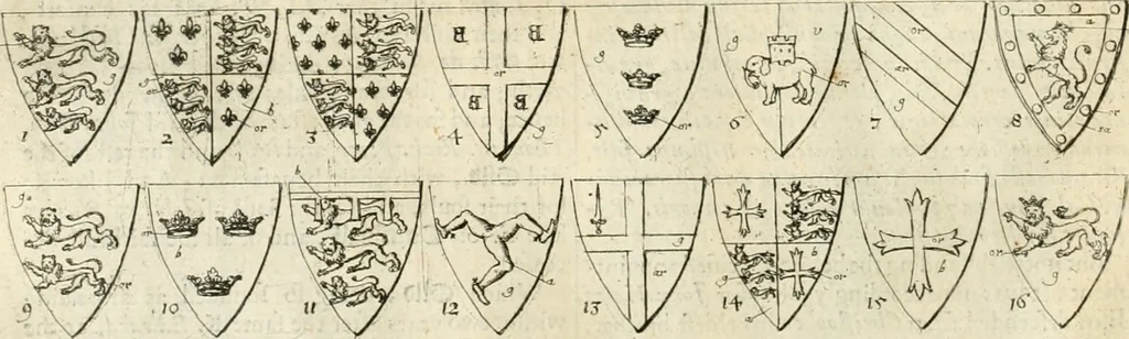 An illustration from The antiquities of Warwickshire illustrated : from records, leiger-books, manuscripts, charters, evidences, tombes, and armes : beautified with maps, prospects, and portraictures, 1656, leaf 153