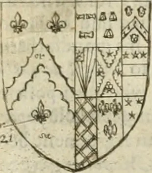 An illustration from The antiquities of Warwickshire illustrated : from records, leiger-books, manuscripts, charters, evidences, tombes, and armes : beautified with maps, prospects, and portraictures, 1656, leaf 174