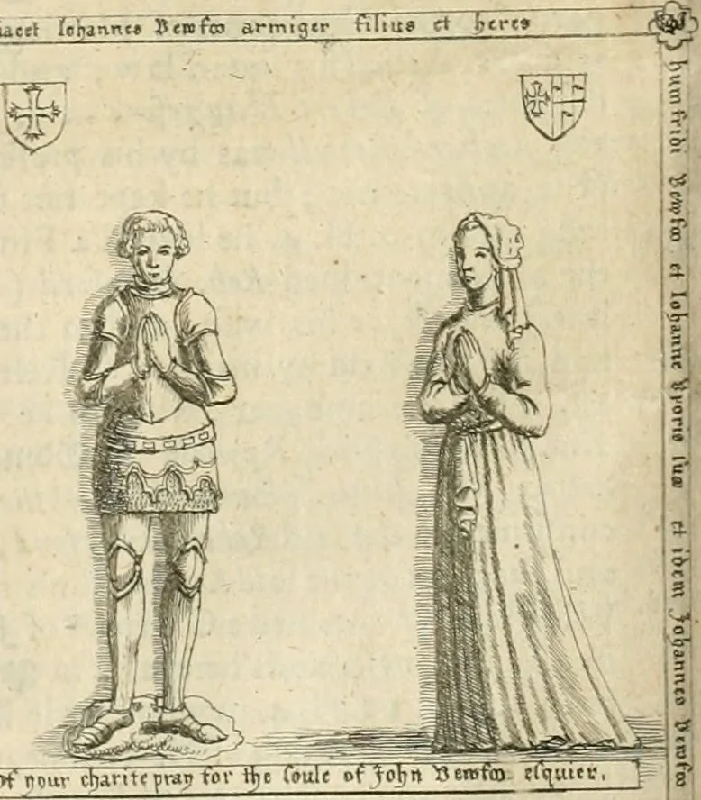 An illustration from The antiquities of Warwickshire illustrated : from records, leiger-books, manuscripts, charters, evidences, tombes, and armes : beautified with maps, prospects, and portraictures, 1656, leaf 223
