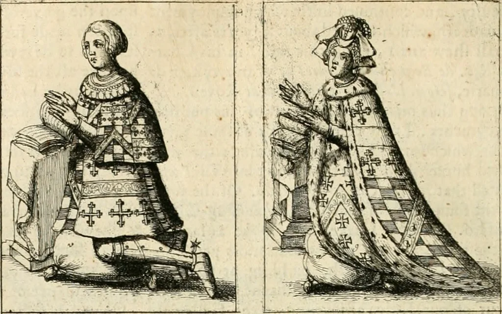 An illustration from The antiquities of Warwickshire illustrated : from records, leiger-books, manuscripts, charters, evidences, tombes, and armes : beautified with maps, prospects, and portraictures, 1656, leaf 319