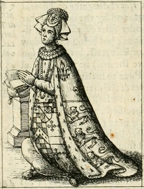 An illustration from The antiquities of Warwickshire illustrated : from records, leiger-books, manuscripts, charters, evidences, tombes, and armes : beautified with maps, prospects, and portraictures, 1656, leaf 319