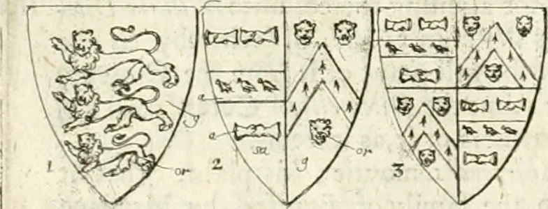 An illustration from The antiquities of Warwickshire illustrated : from records, leiger-books, manuscripts, charters, evidences, tombes, and armes : beautified with maps, prospects, and portraictures, 1656, leaf 35