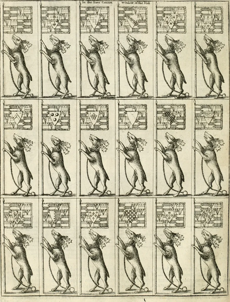 An illustration from The antiquities of Warwickshire illustrated : from records, leiger-books, manuscripts, charters, evidences, tombes, and armes : beautified with maps, prospects, and portraictures, 1656, leaf 367