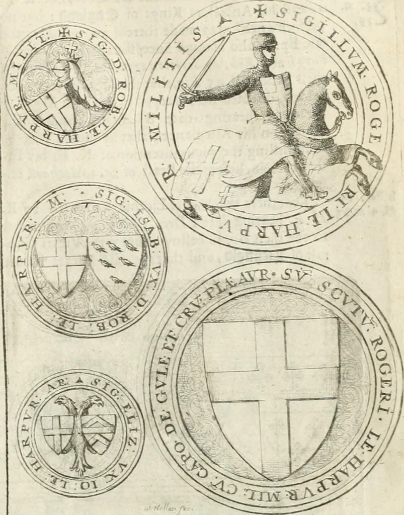 An illustration from The antiquities of Warwickshire illustrated : from records, leiger-books, manuscripts, charters, evidences, tombes, and armes : beautified with maps, prospects, and portraictures, 1656, leaf 370
