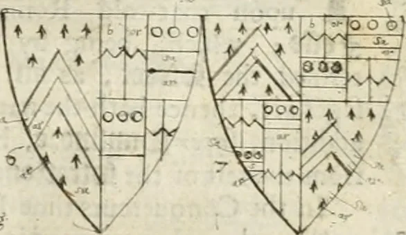 An illustration from The antiquities of Warwickshire illustrated : from records, leiger-books, manuscripts, charters, evidences, tombes, and armes : beautified with maps, prospects, and portraictures, 1656, leaf 50
