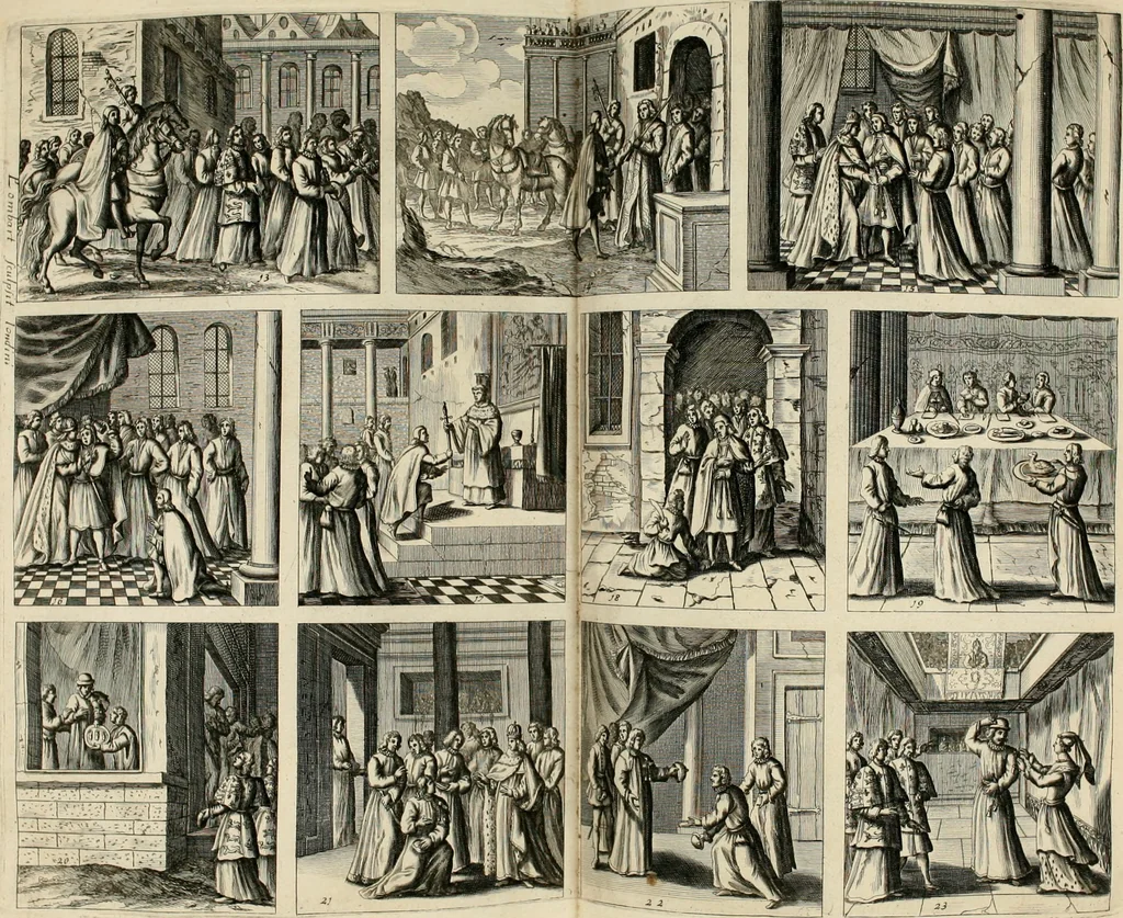 An illustration from The antiquities of Warwickshire illustrated : from records, leiger-books, manuscripts, charters, evidences, tombes, and armes : beautified with maps, prospects, and portraictures, 1656, leaf 521