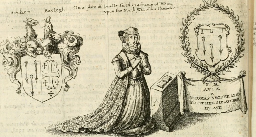 An illustration from The antiquities of Warwickshire illustrated : from records, leiger-books, manuscripts, charters, evidences, tombes, and armes : beautified with maps, prospects, and portraictures, 1656, leaf 567