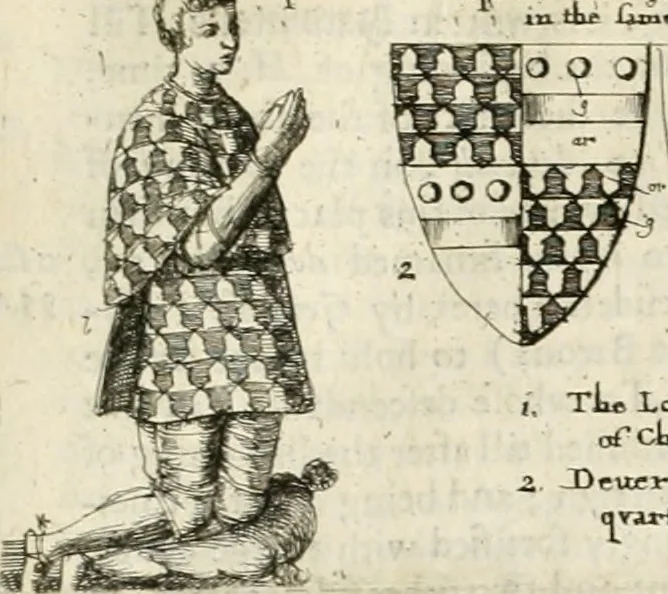 An illustration from The antiquities of Warwickshire illustrated : from records, leiger-books, manuscripts, charters, evidences, tombes, and armes : beautified with maps, prospects, and portraictures, 1656, leaf 640