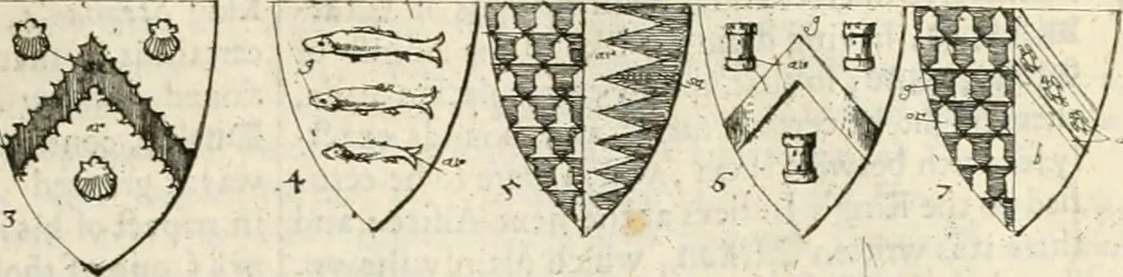 An illustration from The antiquities of Warwickshire illustrated : from records, leiger-books, manuscripts, charters, evidences, tombes, and armes : beautified with maps, prospects, and portraictures, 1656, leaf 640