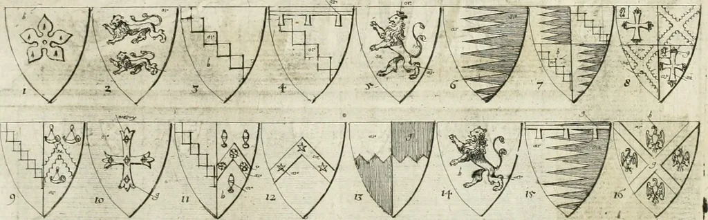 An illustration from The antiquities of Warwickshire illustrated : from records, leiger-books, manuscripts, charters, evidences, tombes, and armes : beautified with maps, prospects, and portraictures, 1656, leaf 652