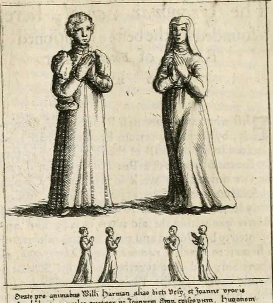 An illustration from The antiquities of Warwickshire illustrated : from records, leiger-books, manuscripts, charters, evidences, tombes, and armes : beautified with maps, prospects, and portraictures, 1656, leaf 660