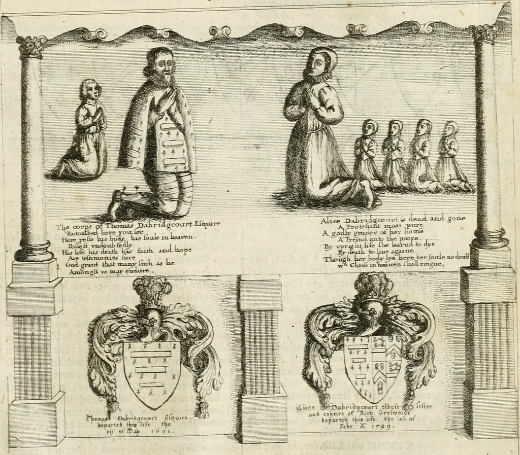 An illustration from The antiquities of Warwickshire illustrated : from records, leiger-books, manuscripts, charters, evidences, tombes, and armes : beautified with maps, prospects, and portraictures, 1656, leaf 682