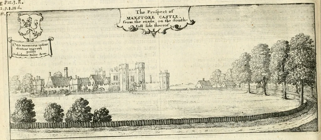An illustration from The antiquities of Warwickshire illustrated : from records, leiger-books, manuscripts, charters, evidences, tombes, and armes : beautified with maps, prospects, and portraictures, 1656, leaf 719
