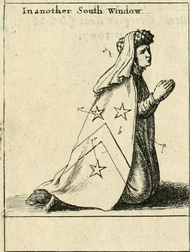 An illustration from The antiquities of Warwickshire illustrated : from records, leiger-books, manuscripts, charters, evidences, tombes, and armes : beautified with maps, prospects, and portraictures, 1656, leaf 797