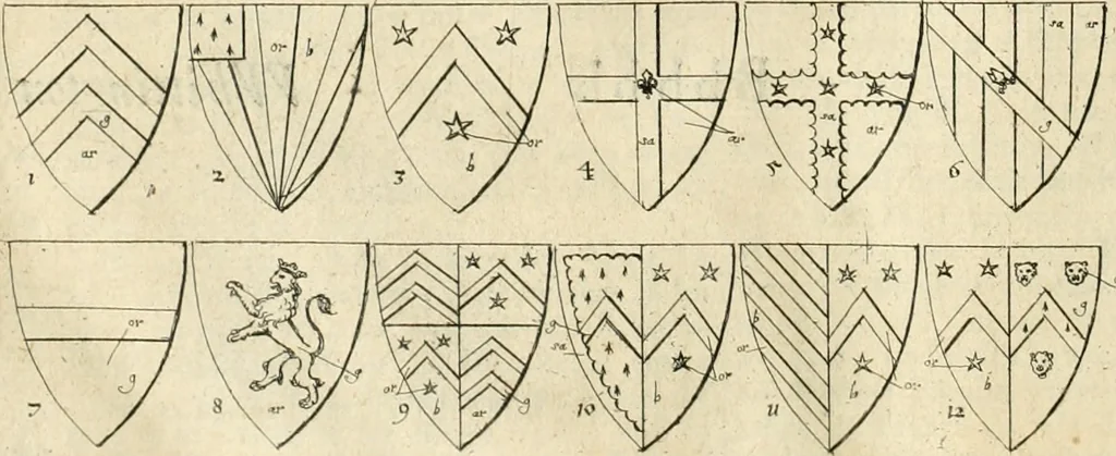 An illustration from The antiquities of Warwickshire illustrated : from records, leiger-books, manuscripts, charters, evidences, tombes, and armes : beautified with maps, prospects, and portraictures, 1656, leaf 797