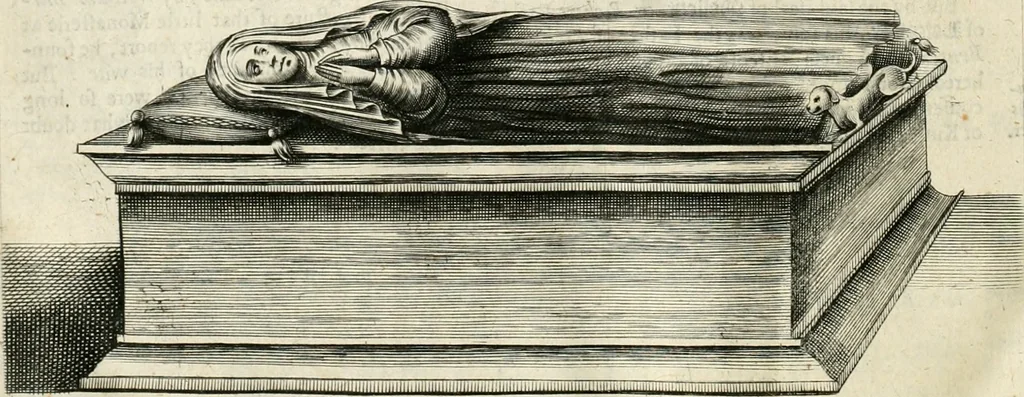 An illustration from The antiquities of Warwickshire illustrated : from records, leiger-books, manuscripts, charters, evidences, tombes, and armes : beautified with maps, prospects, and portraictures, 1656, leaf 815