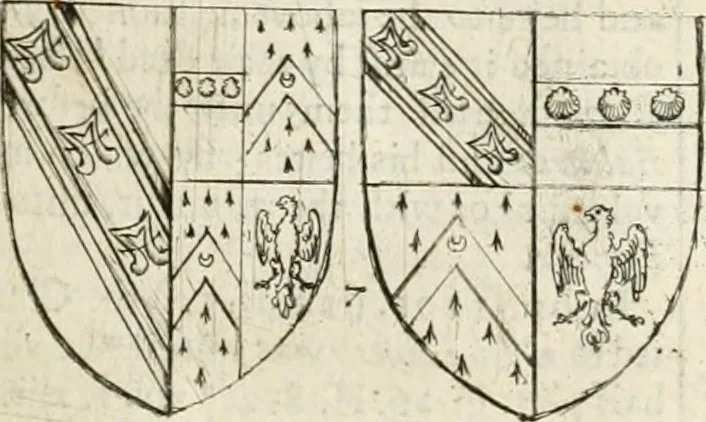 An illustration from The antiquities of Warwickshire illustrated : from records, leiger-books, manuscripts, charters, evidences, tombes, and armes : beautified with maps, prospects, and portraictures, 1656, leaf 86