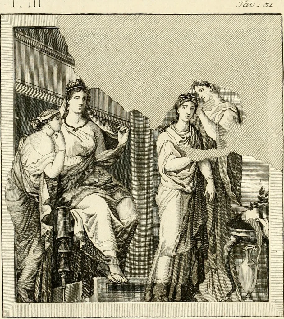 An illustration from Antiquités d'Herculanum, 1804, leaf 129