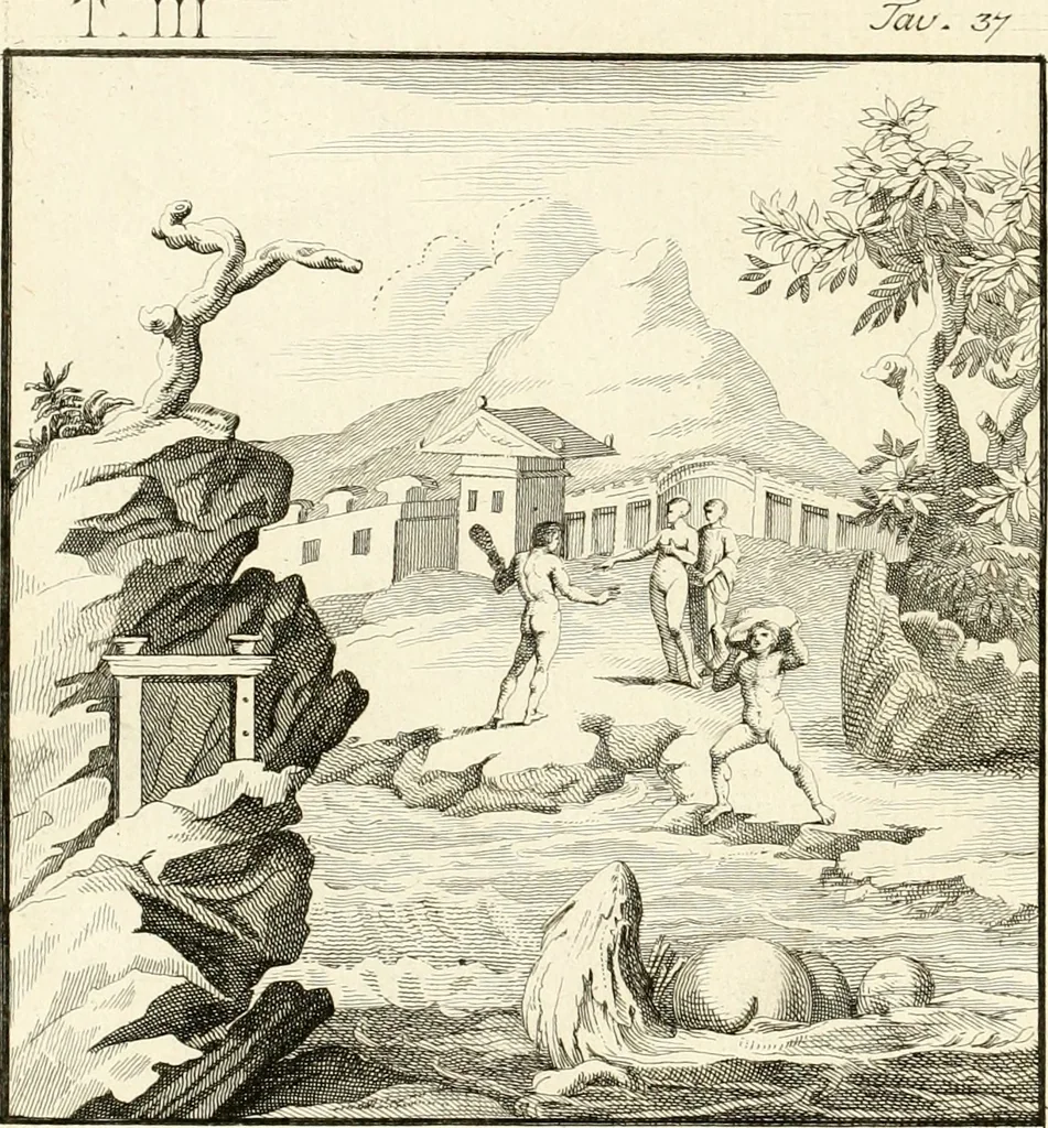 An illustration from Antiquités d'Herculanum, 1804, leaf 153