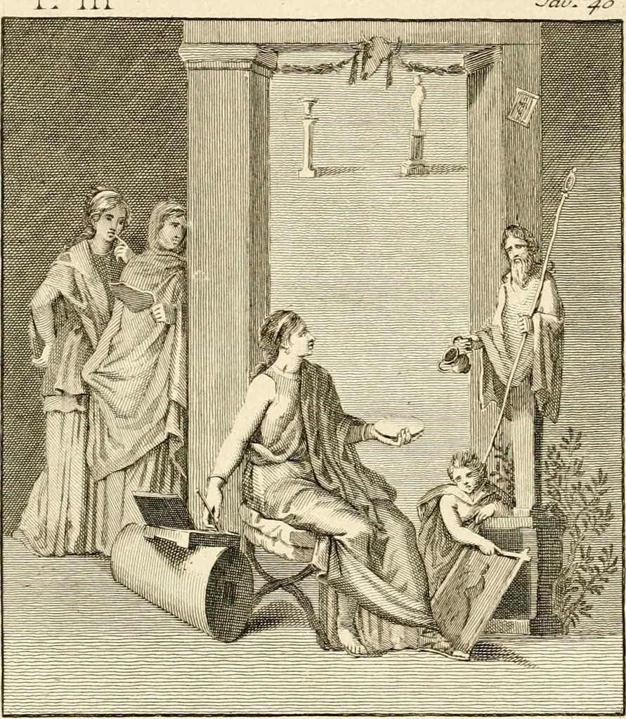 An illustration from Antiquités d'Herculanum, 1804, leaf 165
