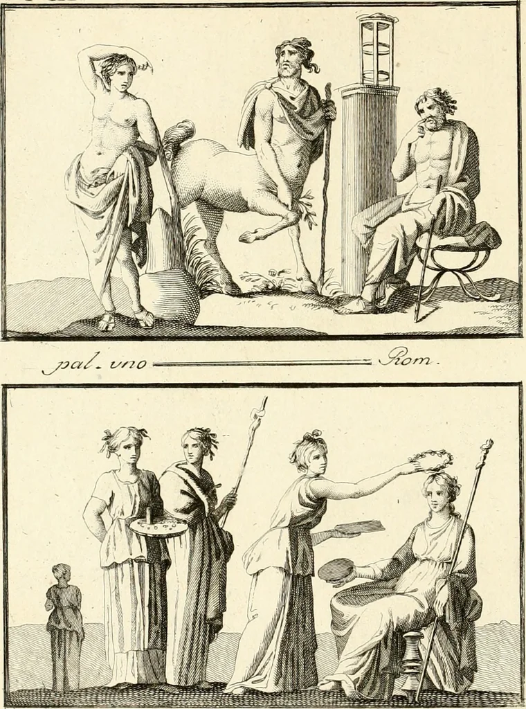 An illustration from Antiquités d'Herculanum, 1804, leaf 209