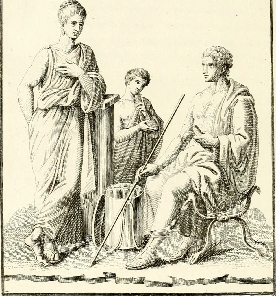 An illustration from Antiquités d'Herculanum, 1804, leaf 221