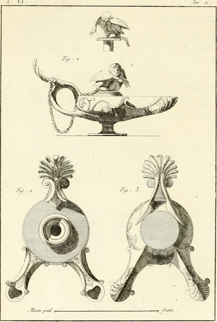 An illustration from Antiquités d'Herculanum, 1804, leaf 61