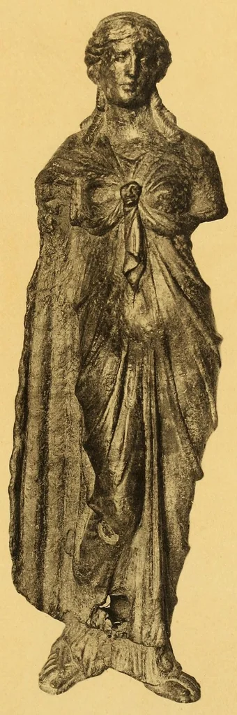 An illustration from Antiquités égyptiennes, grecques & romaines : marbres, bronzes verrerie, céramique, orféverie & objets divers provenant de l'ancienne collection Borelli Bey, appartenent à M. H. dont la vente aura lieu à Paris, Hotel Drouot, les mercredi 11 jeudi 12 et vendredi 13 juin 1913, 1913, leaf 185