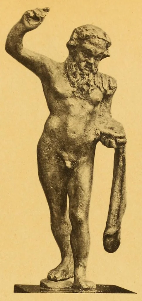 An illustration from Antiquités égyptiennes, grecques & romaines : marbres, bronzes verrerie, céramique, orféverie & objets divers provenant de l'ancienne collection Borelli Bey, appartenent à M. H. dont la vente aura lieu à Paris, Hotel Drouot, les mercredi 11 jeudi 12 et vendredi 13 juin 1913, 1913, leaf 201