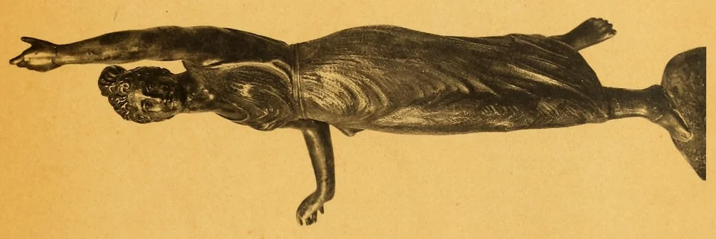 An illustration from Antiquités égyptiennes, grecques & romaines : marbres, bronzes verrerie, céramique, orféverie & objets divers provenant de l'ancienne collection Borelli Bey, appartenent à M. H. dont la vente aura lieu à Paris, Hotel Drouot, les mercredi 11 jeudi 12 et vendredi 13 juin 1913, 1913, leaf 227