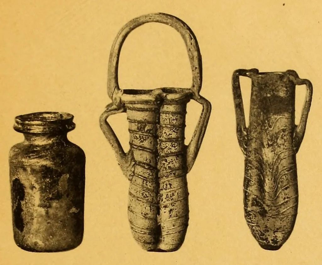 An illustration from Antiquités égyptiennes, grecques & romaines : marbres, bronzes verrerie, céramique, orféverie & objets divers provenant de l'ancienne collection Borelli Bey, appartenent à M. H. dont la vente aura lieu à Paris, Hotel Drouot, les mercredi 11 jeudi 12 et vendredi 13 juin 1913, 1913, leaf 71