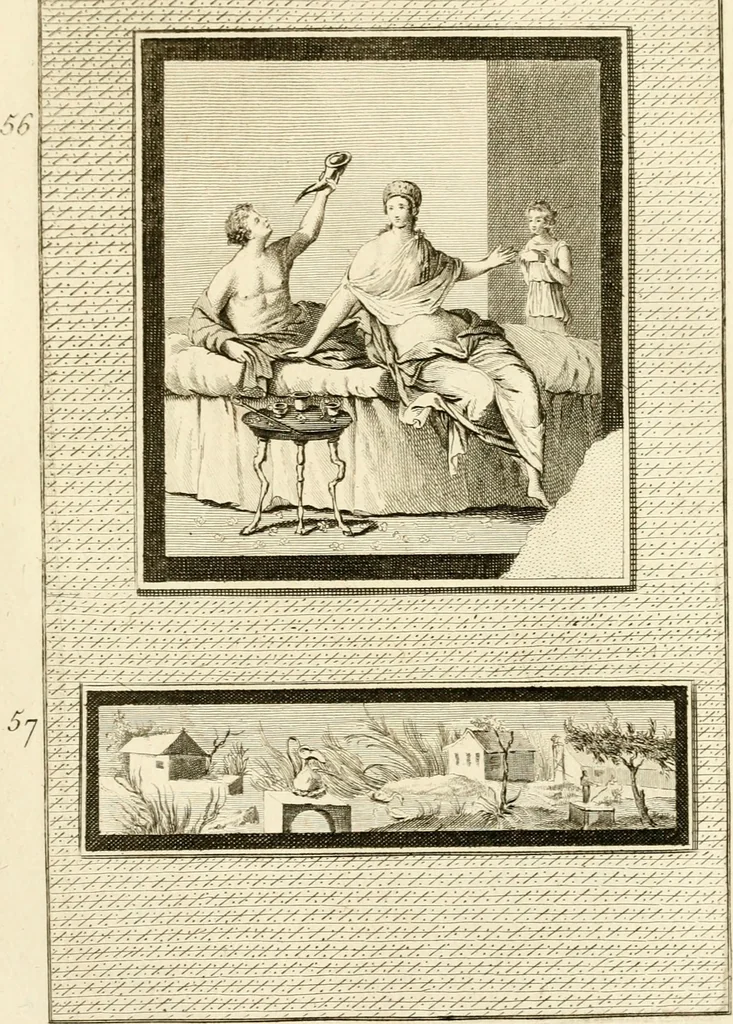 An illustration from Les antiquités d'Herculanum : avec leurs explications en françois, 1780, leaf 102