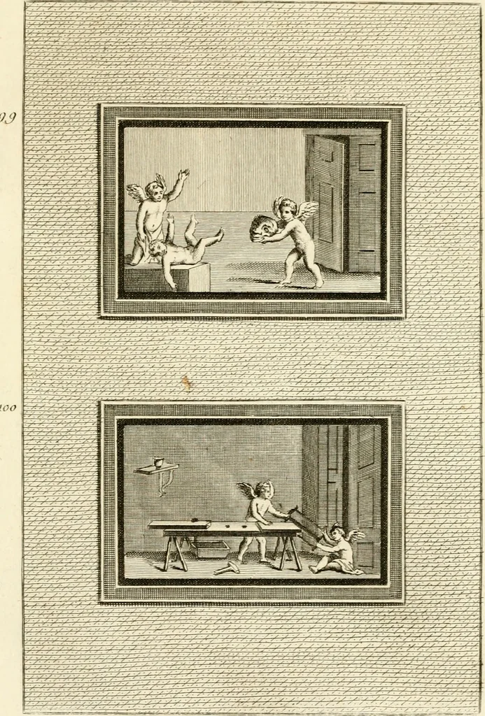An illustration from Les antiquités d'Herculanum : avec leurs explications en françois, 1780, leaf 210