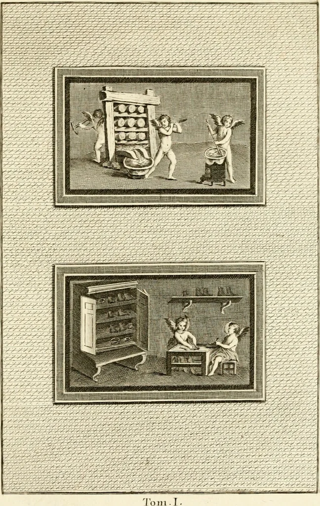 An illustration from Les antiquités d'Herculanum : avec leurs explications en françois, 1780, leaf 218