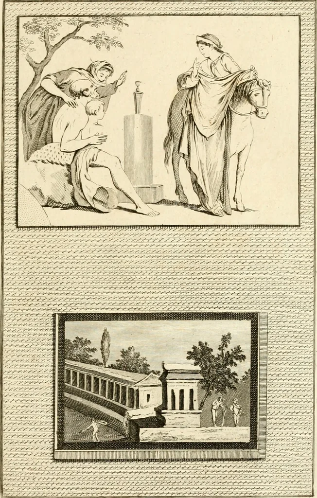 An illustration from Les antiquités d'Herculanum : avec leurs explications en françois, 1780, leaf 28