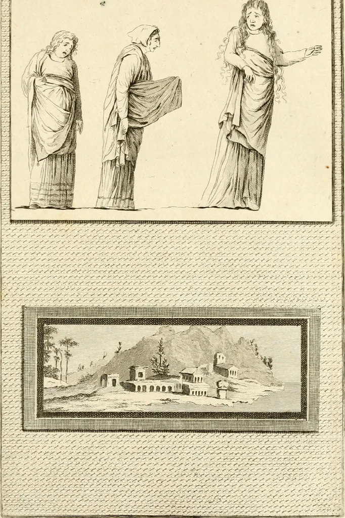 An illustration from Les antiquités d'Herculanum : avec leurs explications en françois, 1780, leaf 34