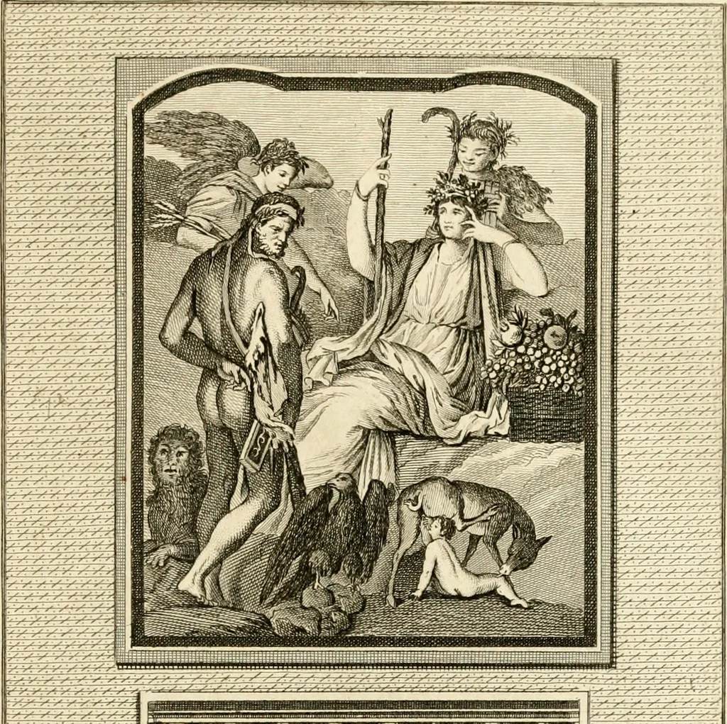 An illustration from Les antiquités d'Herculanum : avec leurs explications en françois, 1780, leaf 48