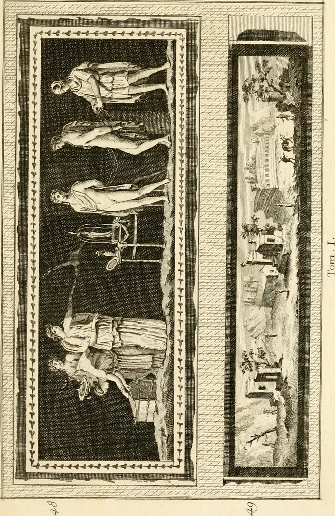 An illustration from Les antiquités d'Herculanum : avec leurs explications en françois, 1780, leaf 90
