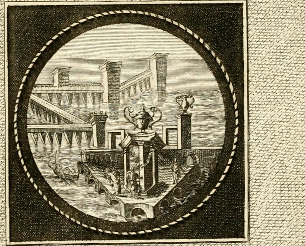 An illustration from Les antiquités d'Herculanum : avec leurs explications en françois, 1780, leaf 124