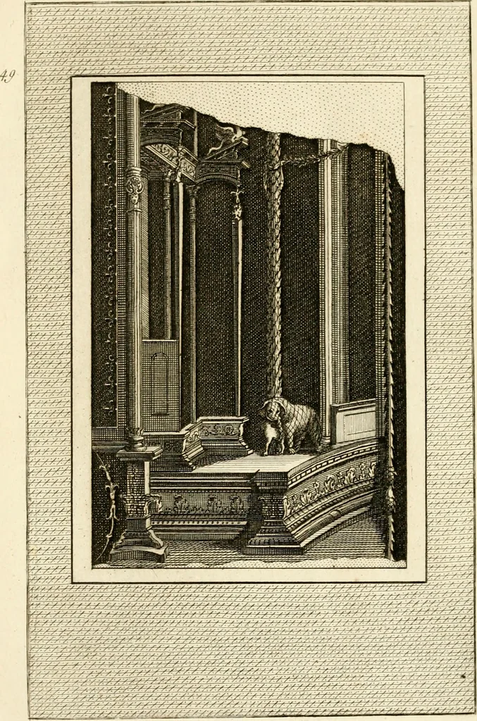 An illustration from Les antiquités d'Herculanum : avec leurs explications en françois, 1780, leaf 128
