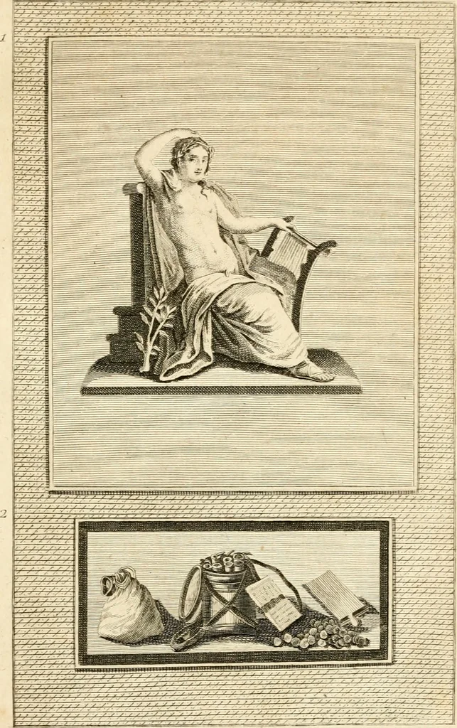 An illustration from Les antiquités d'Herculanum : avec leurs explications en françois, 1780, leaf 16