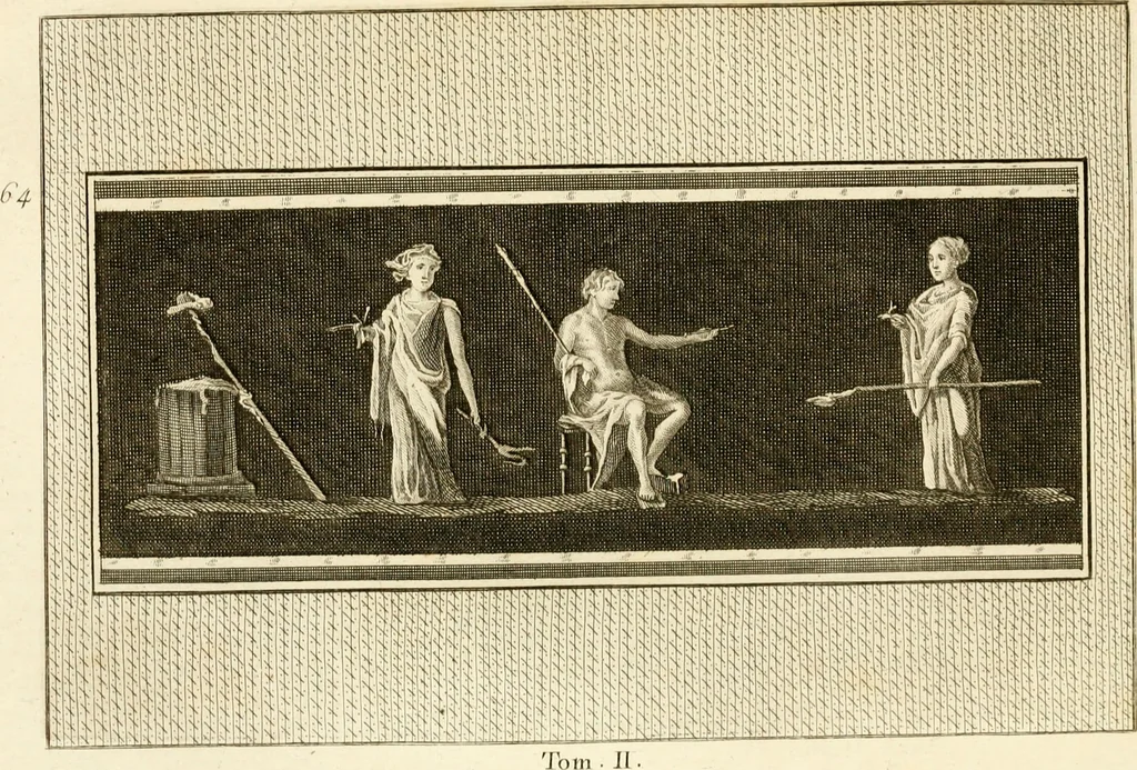 An illustration from Les antiquités d'Herculanum : avec leurs explications en françois, 1780, leaf 204