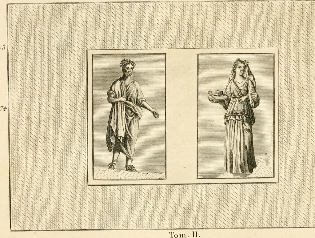 An illustration from Les antiquités d'Herculanum : avec leurs explications en françois, 1780, leaf 232