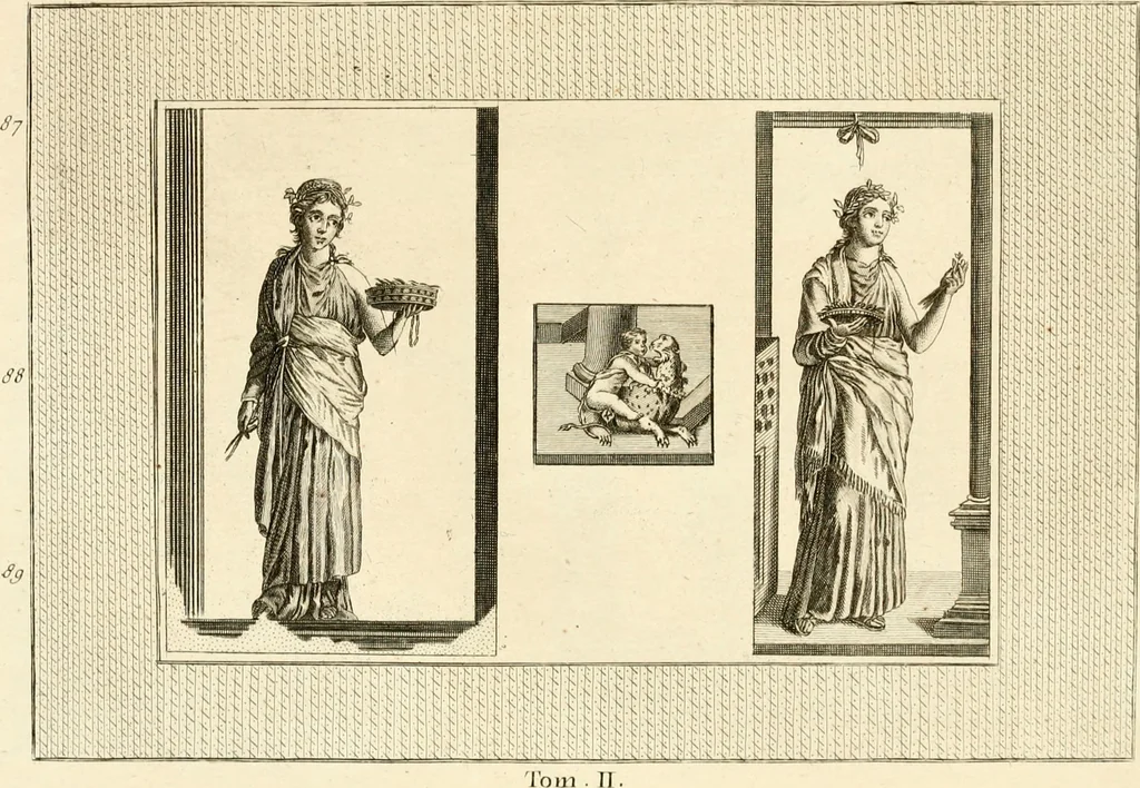 An illustration from Les antiquités d'Herculanum : avec leurs explications en françois, 1780, leaf 258