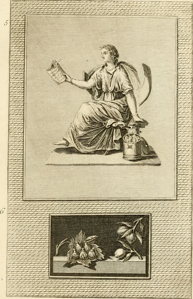 An illustration from Les antiquités d'Herculanum : avec leurs explications en françois, 1780, leaf 32