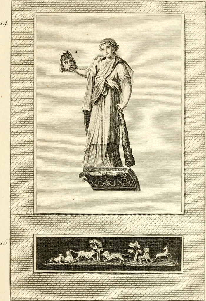 An illustration from Les antiquités d'Herculanum : avec leurs explications en françois, 1780, leaf 48
